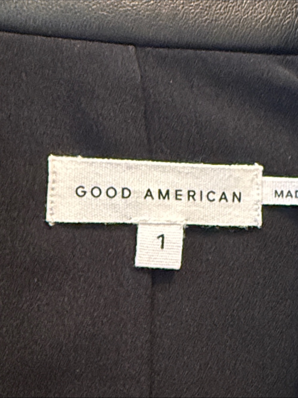 Good American Black Leather Blazer - Picture 3 of 7